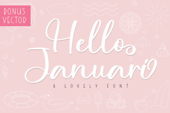 Bring Charm to Your Creations with Hello Januari Font