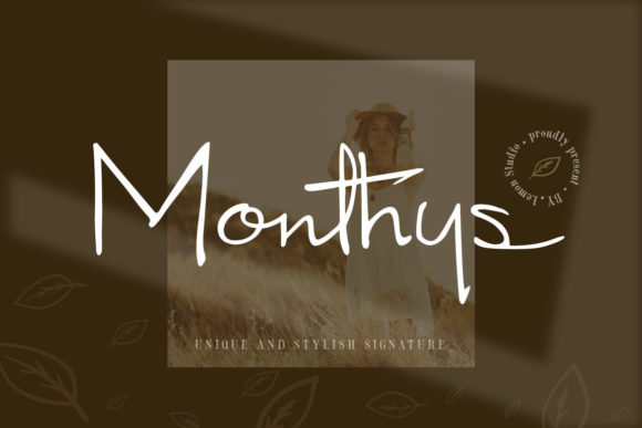 Monthys: A Handwritten Font for Unique Web Design