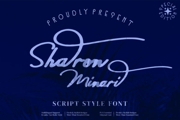 Sharon Minari: A Script Font for Elegant Editorial Design